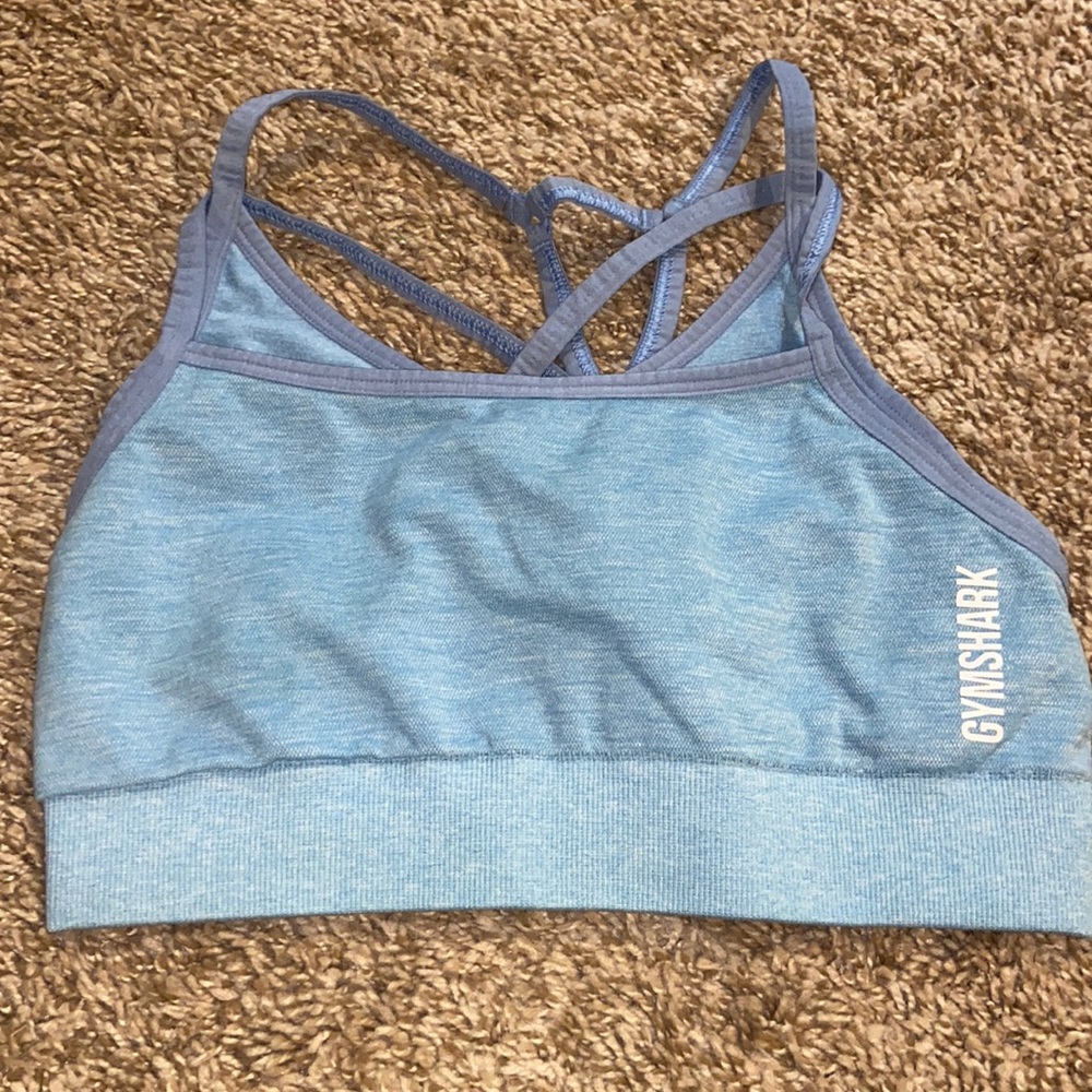 BARELY WORN blue gymshark sports bra